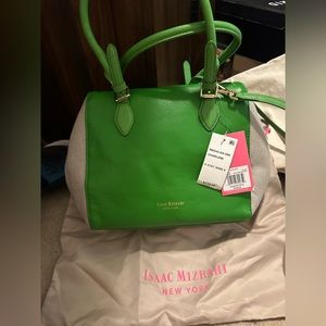 Brand New Apple Green Issac Mizrahi Charlene Purse